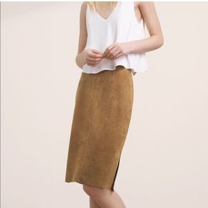 Wilfred free vegan suede pencil skirt